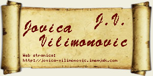 Jovica Vilimonović vizit kartica